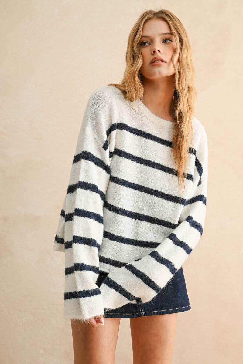 Milio Milano | Striiped Brushed Sweater Top