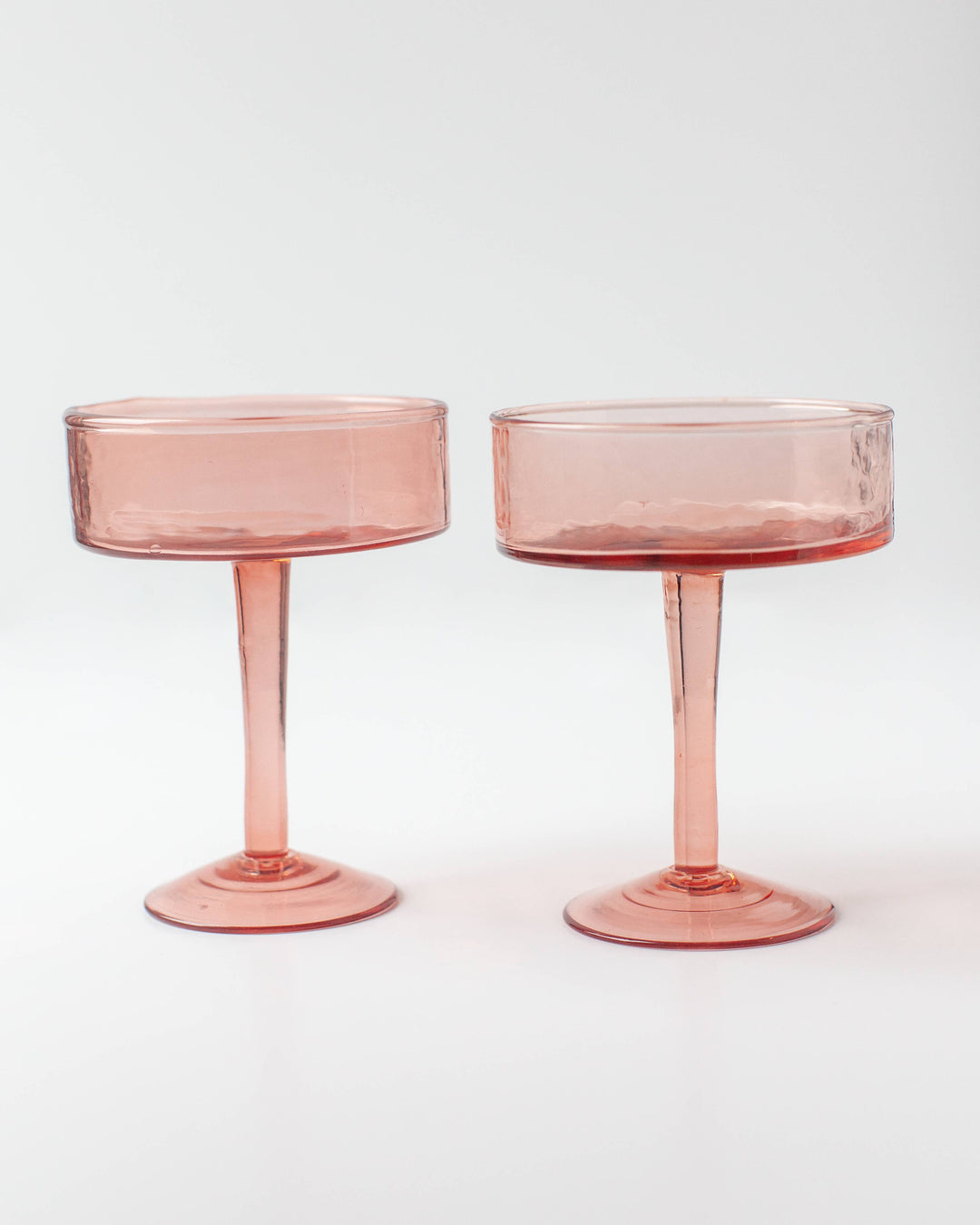 Creative Women | Handblown Hammered Coupe Cocktail Glass Pair