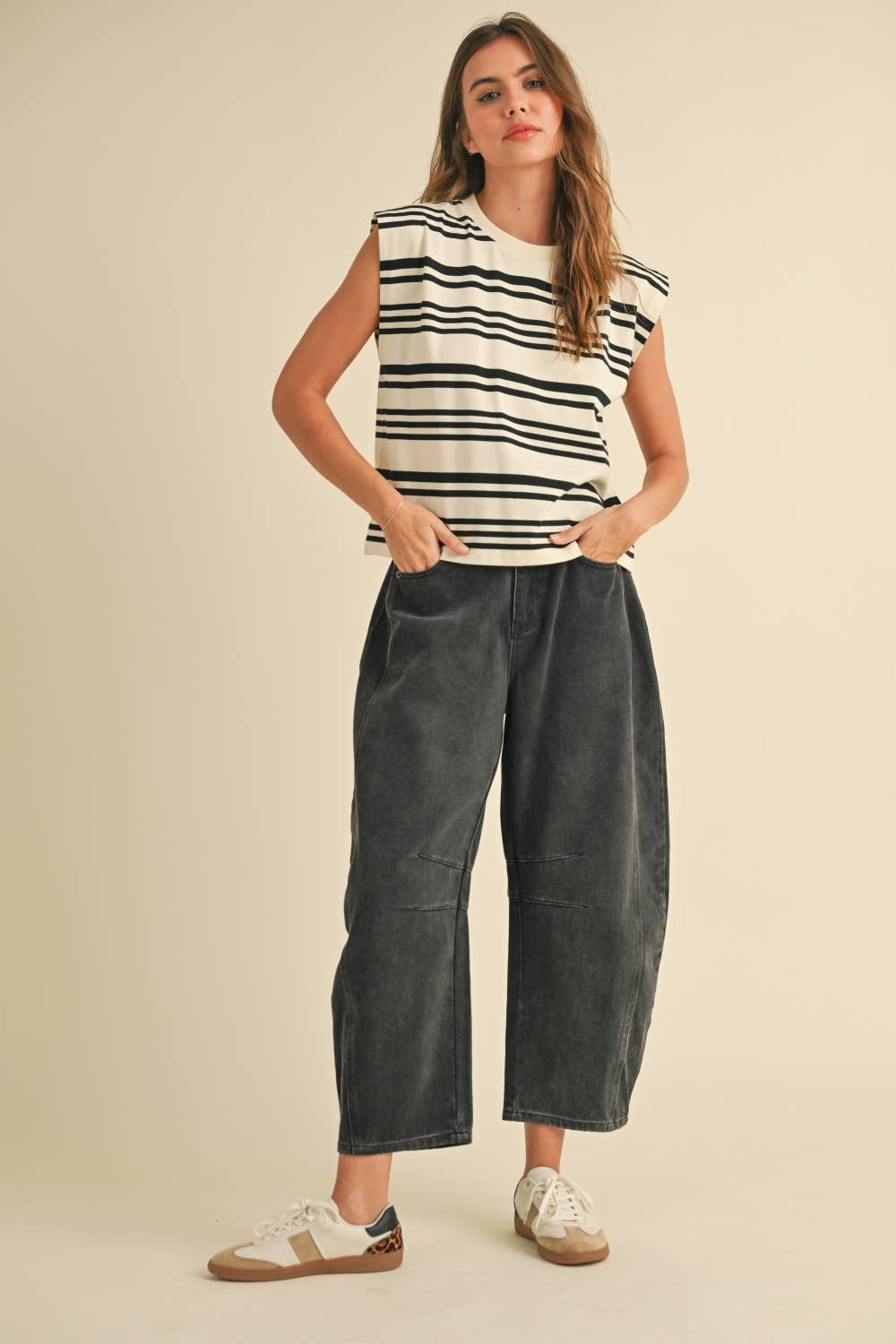 Miou Muse | Barrel Cotton Pants