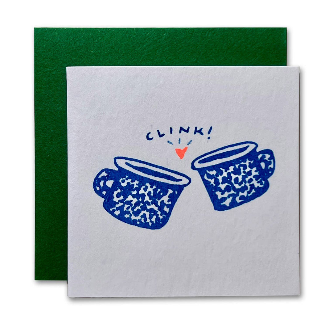 Ladyfingers Letterpress | Enamel Mug Love Risograph Tiny Card