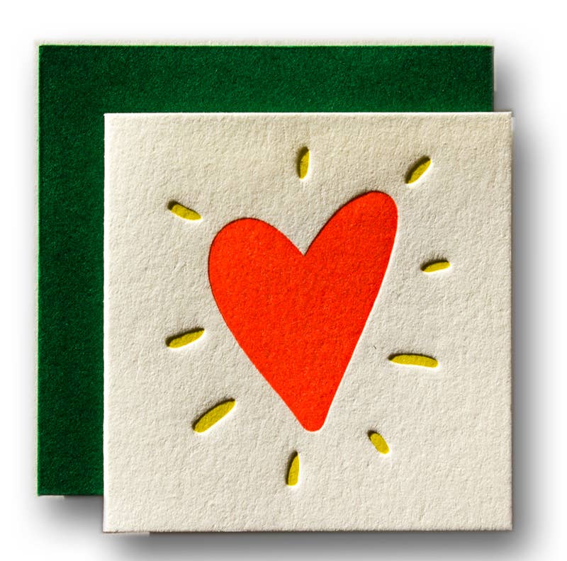 Ladyfingers Letterpress | Heart Tiny Card
